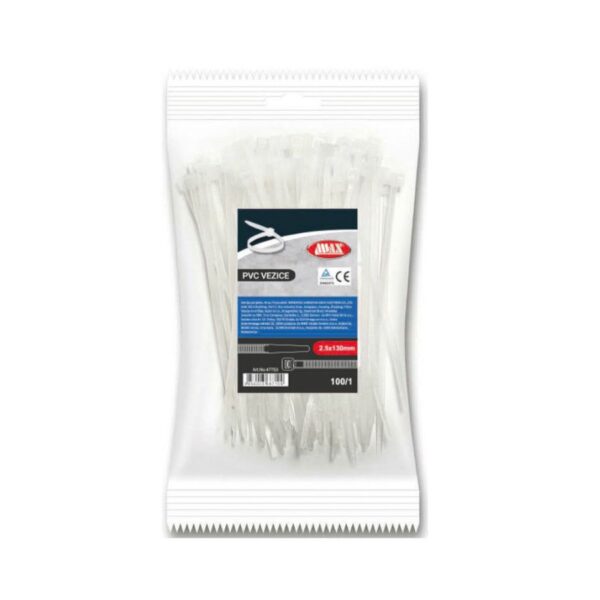 KOŽUL 47754 Plastična vezica 2,5X130mm bijela 100/1