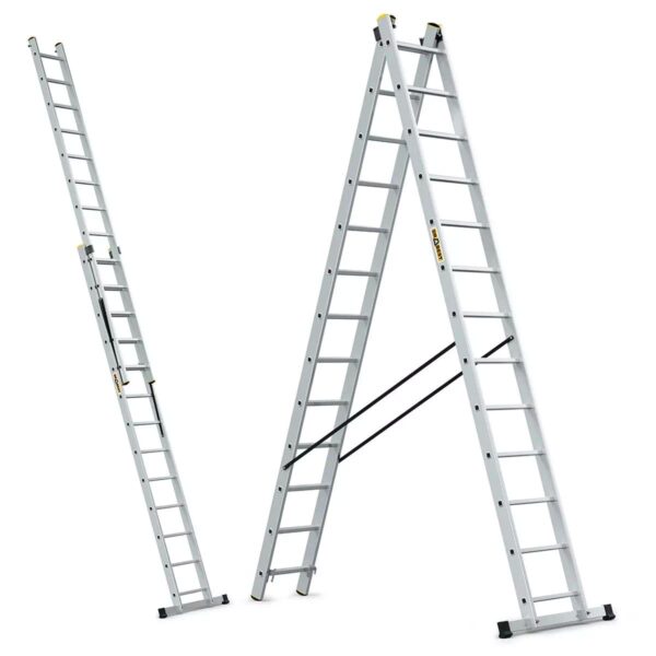 Profesionalne aluminijske ljestve - dvodijelne