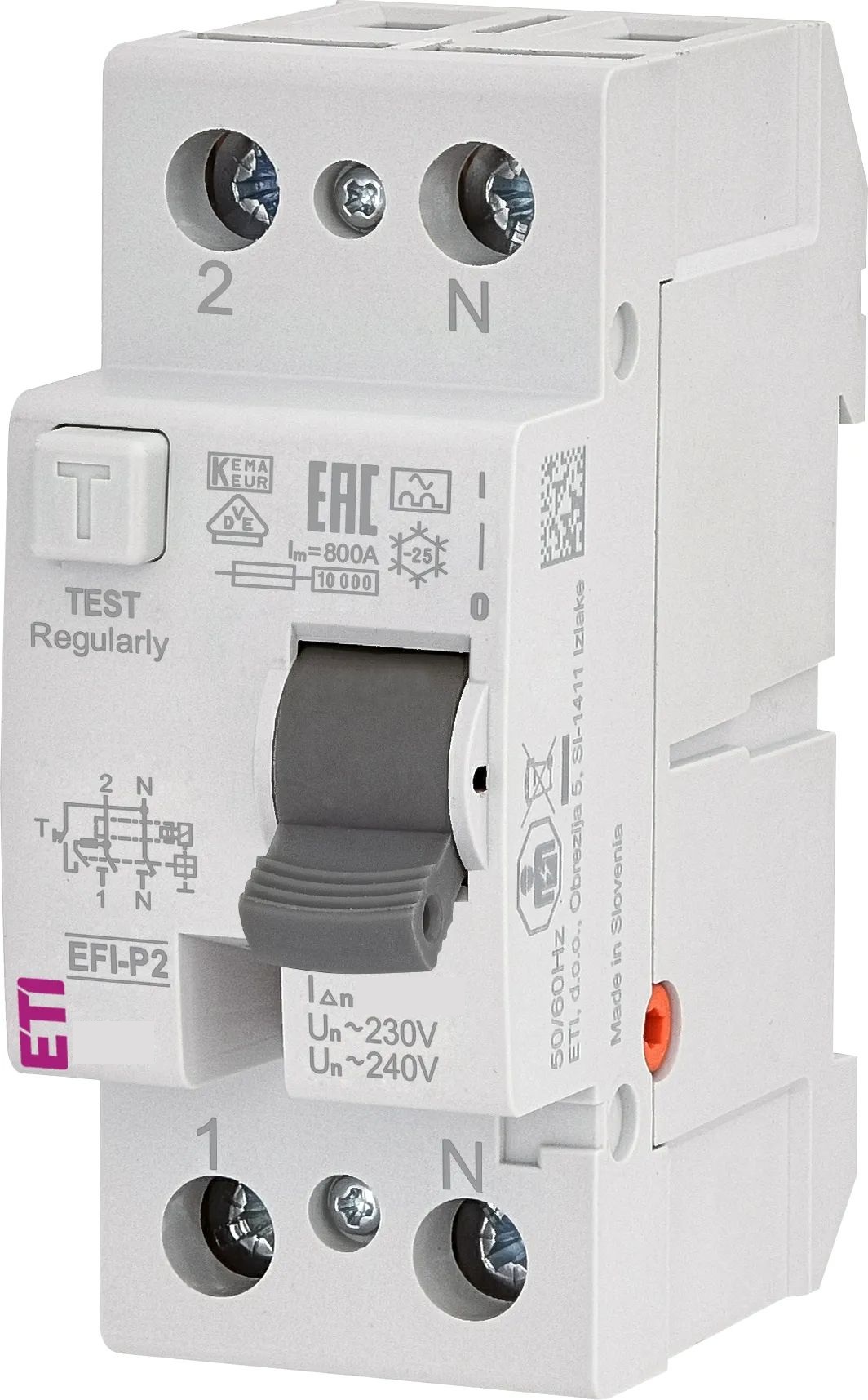 ETI 2061111 ETI FID sklopka 2P 25A/0,03 EFI