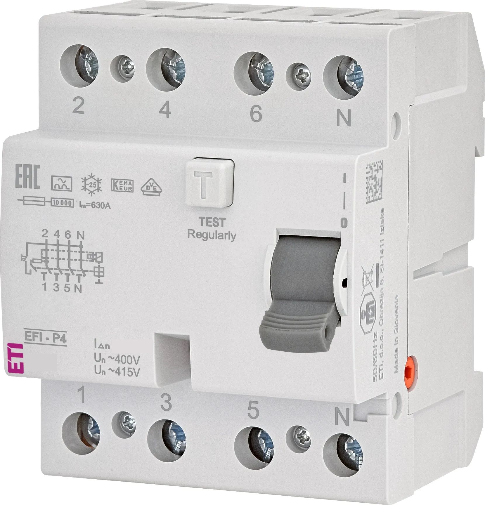 ETI 2061511 ETI FID sklopka 4P 25A/0,03 EFI